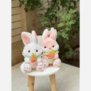 عروسک خرگوش گلدان هویجی پولیشی وارداتی