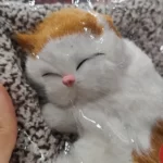 عروسک گربه خوابیده صدادار وارداتی - Image 19