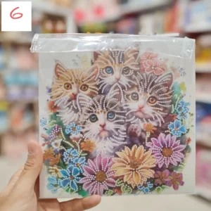 نقاشی الماسی بوم 20در20 سانت برنزی وارداتی