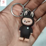 جاکلیدی لبوبو Labubu سیلیکونی وارداتی لباس دار - Image 5
