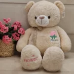 عروسک خرس بزرگ پولیشی وارداتیflower - Image 5