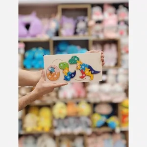 پازل چوبی رشد حیوانات وارداتی تکی