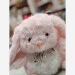 عروسک خرگوش گوش شنی درجه یک وارداتی پاپیون دار - تصویر 3