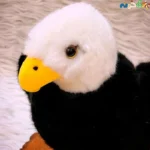 عروسک پولیشی عقاب چشم تیله ای طبیعی بسیار با کیفیت وارداتی ارتفاع 22 سانت - تصویر 2