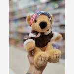 عروسک خرس کت چرم پولیشی درجه یک وارداتی