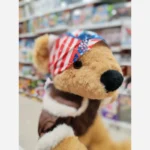 عروسک خرس کت چرم پولیشی درجه یک وارداتی - تصویر 2