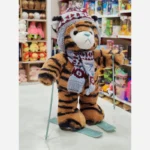 عروسک پولیشی ببر اسکیت سوار کلاه دار وارداتی - تصویر 4