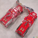 اسباب بازی ماشین آتش نشانی درج قدرتی سلفونی ابعاد 25در10 سانت - تصویر 4