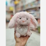 عروسک خرگوش گوش شنی درجه یک وارداتی پاپیون دار - تصویر 2