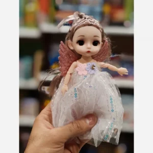 عروسک چشم تیله ای دختر فرشته ای بالدار آویزی