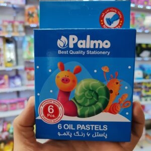 پاستل روغنی ۶ رنگ پالمو Palmo مداد شمعی باکیفیت کودکان طرح فانتزی حلزون