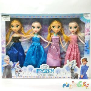 ست ۴ عددی عروسک فروزن السا و آنا مدل Olafs Frozen Adventure
